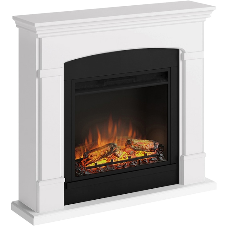 Reducere  RESIGILAT: Semineu TAGU Helmi Pure White cu Focar Electric PowerFlame, 23 inch, FM463-WH1-23PF1A