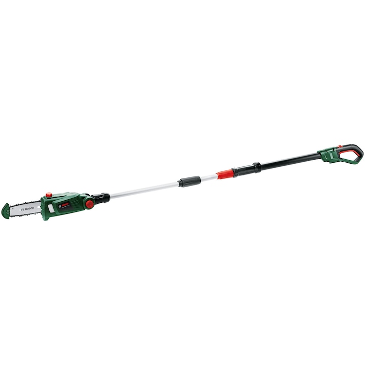 Reducere  RESIGILAT: Fierastrau telescopic pentru crengi pe acumulator Bosch Universal ChainPole 18, 18 V, 20 cm lungime lama, 210-260 cm lungime, fara acumulator/incarcator