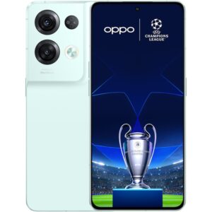 Reducere  RESIGILAT: Pachet: OPPO UEFA Champions League – Telefon mobil OPPO Reno8 Pro, Dual SIM, 256GB, 8GB RAM, 5G, Glazed Green