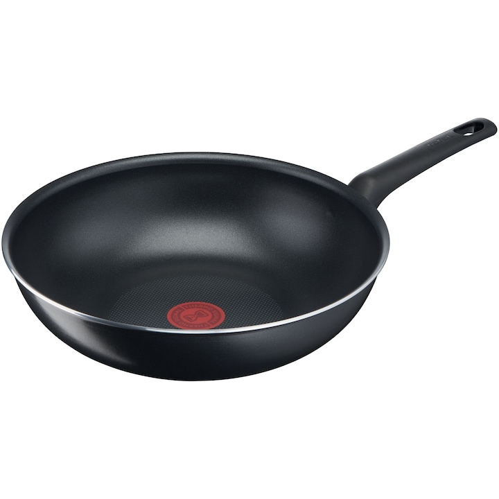 Reducere  RESIGILAT: Tigaie Wok Tefal Simple Cook, Thermo-Signal, invelis antiaderent din titan, 28 cm