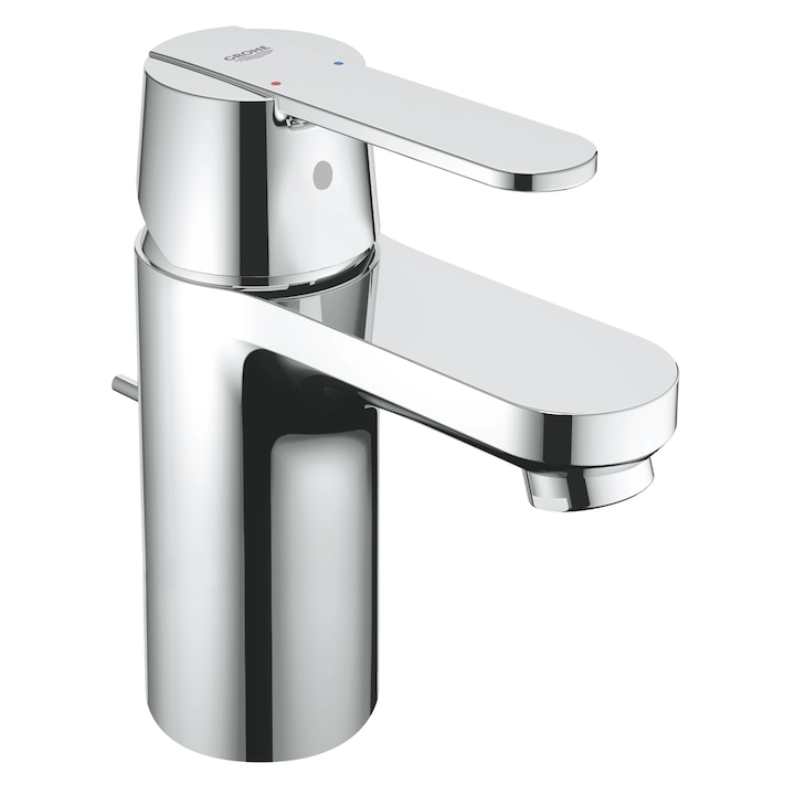 Reducere  RESIGILAT: Baterie lavoar Grohe Get 32883000, 3/8”, monocomanda, marimea S, cartus ceramic, limitator, set evacuare cu tija, Crom