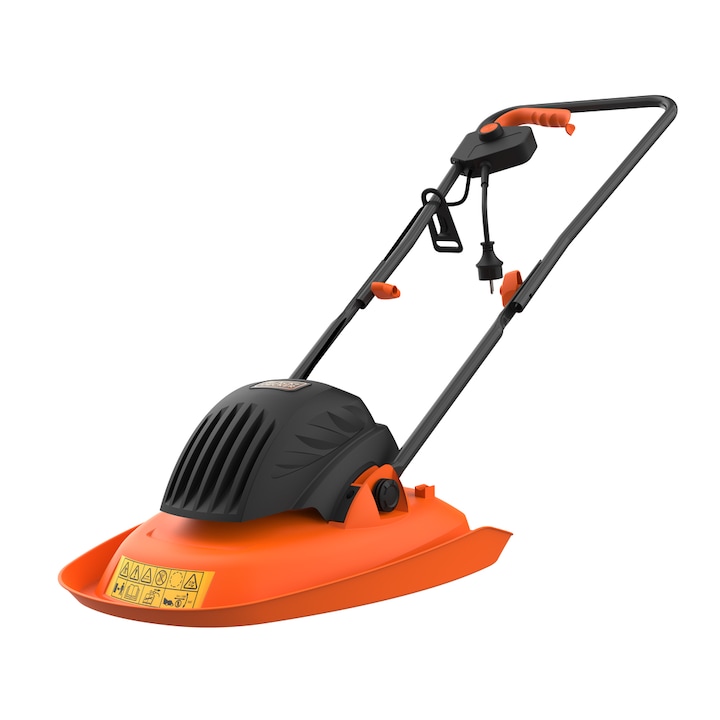 Reducere  RESIGILAT: Masina de tuns gazon/iarba electrica tip hoover Black & Decker BEMWH551, putere 1200 W, latime taiere 30 cm, 3 trepte taiere