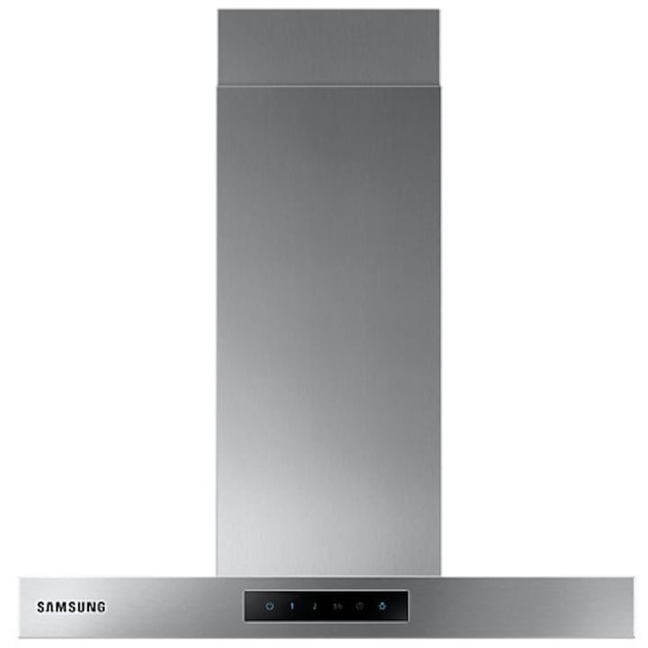 Reducere  RESIGILAT: Hota incorporabila decorativa Samsung NK24M5060SS/UR, Putere de absorbtie 531 m3/h, Control tactil, Booster, Indicator saturare filtru, Iluminare LED, Clasa B, 60 cm, Inox