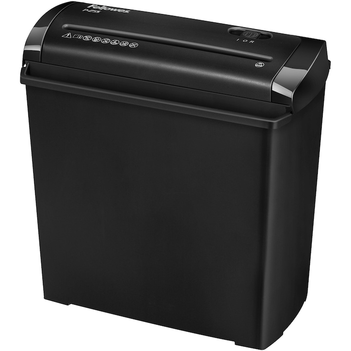 Reducere  RESIGILAT: Distrugator de documente Fellowes Powershred® P-25S Strip Cut EU, Nivel securitate P1 11 Litri, Capacitate taiere 5 coli