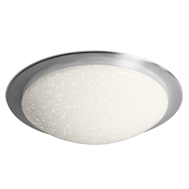 Reducere  RESIGILAT: Plafoniera LED Ledvance Orbis Tray Sparkle, 420mm, 24 W, telecomanda inclusa cu functii de dimare, ON/OFF, night light, sleep, 1350 lm, 2700K/4000K/6000K, IP20, ALB, carcasa aluminiu, montaj aplicat, A+