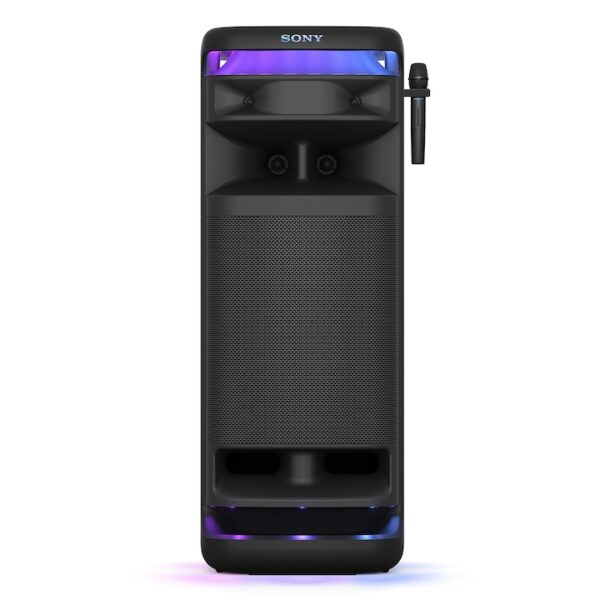 Reducere  RESIGILAT: Sistem audio Sony ULT TOWER 10, Bluetooth, ULT Power Sound, Ultimate Deep BASS, Boxe X-Balanced, Iluminare LED 360, Funcții de petrecere, Microfon wireless, Negru