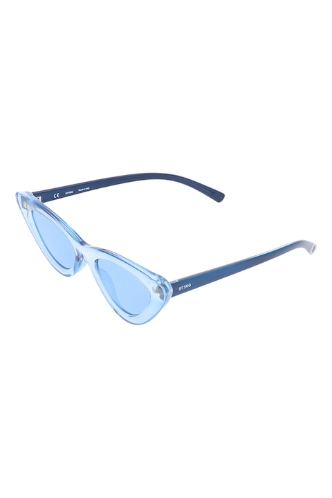 Reducere  RESIGILAT: STING – Ochelari de soare cat-eye cu logo discret, Albastru, 51-19-145