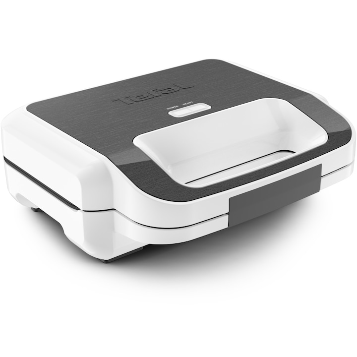 Reducere  RESIGILAT: Sandwich-maker Tefal Snack XL SW701110 2in1, 850W, 2 seturi de placi detasabile, alb/ gri