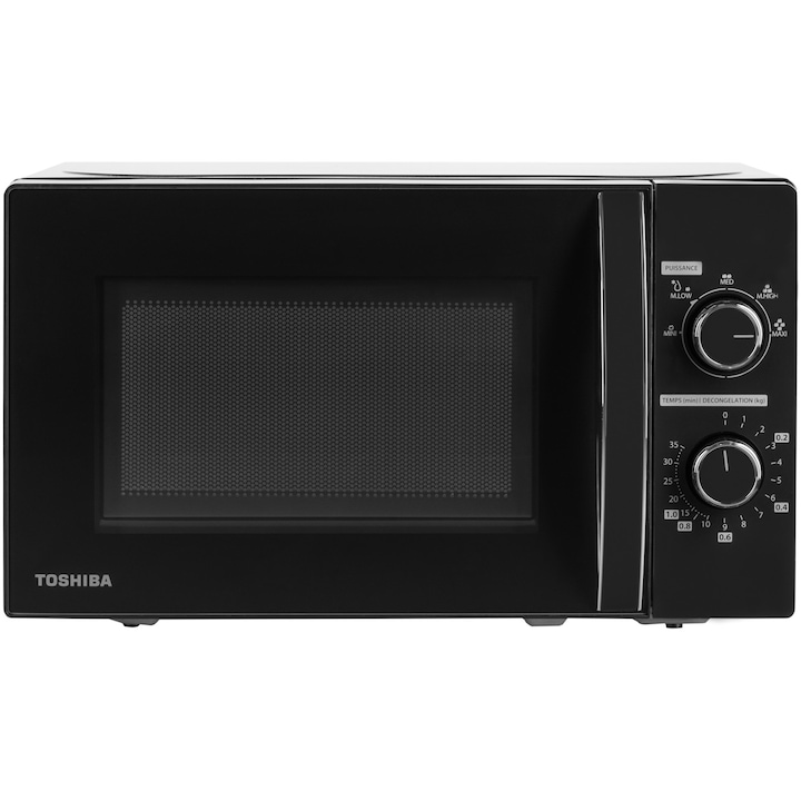 Reducere  RESIGILAT: Cuptor cu microunde Toshiba MW-MM20PBK, 20 l, 800 W, Timer, Control mecanic, Iluminare LED, Negru