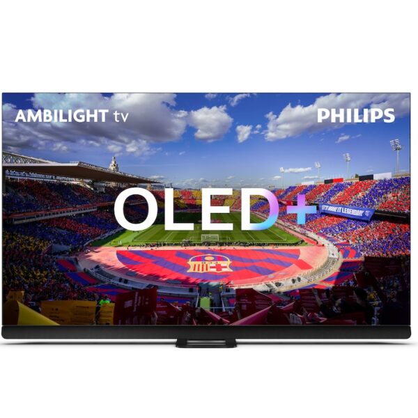 Reducere  RESIGILAT: Televizor Philips AMBILIGHT tv OLED 55OLED908, 139 cm, Google TV, 4K Ultra HD, 100hz, Clasa G (Model 2023)