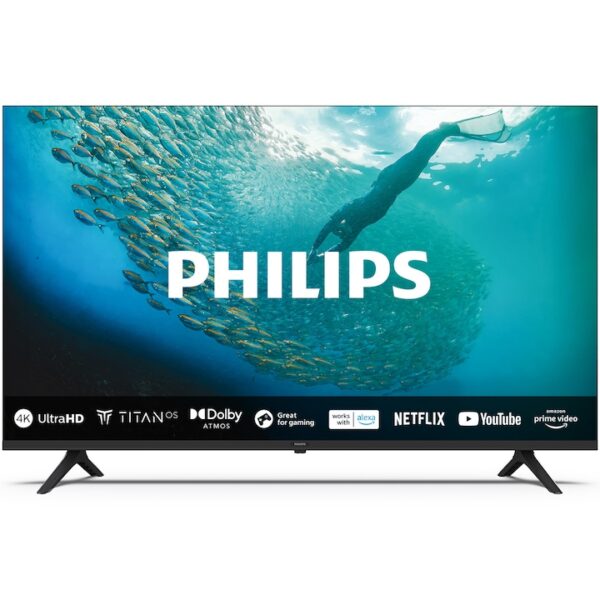 Reducere  RESIGILAT: Televizor Philips LED 55PUS7009, 139 cm, Smart TV, 4K Ultra HD, Clasa E (Model 2024)