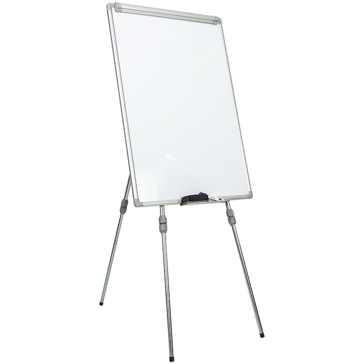 Reducere  RESIGILAT: Flipchart Interpano 70×100 cu rama din aluminiu magnetic cu trepied a