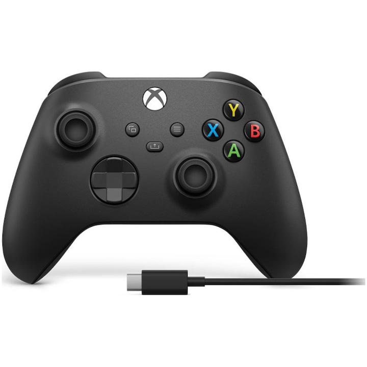 Reducere  RESIGILAT: Controller Wireless Microsoft Xbox Series X, Carbon Black + cablu USB Type C