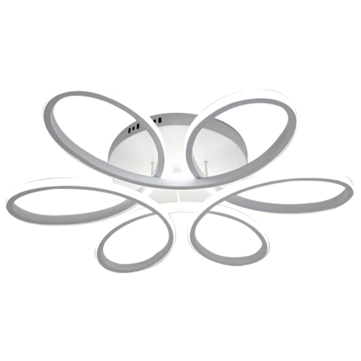 Reducere  RESIGILAT: Lustra LED Circle Design Magelis, SLC Selino Concept cu telecomanda, lumina calda, neutra, rece si intensitate reglabila, 72-144W, clasa energetica G