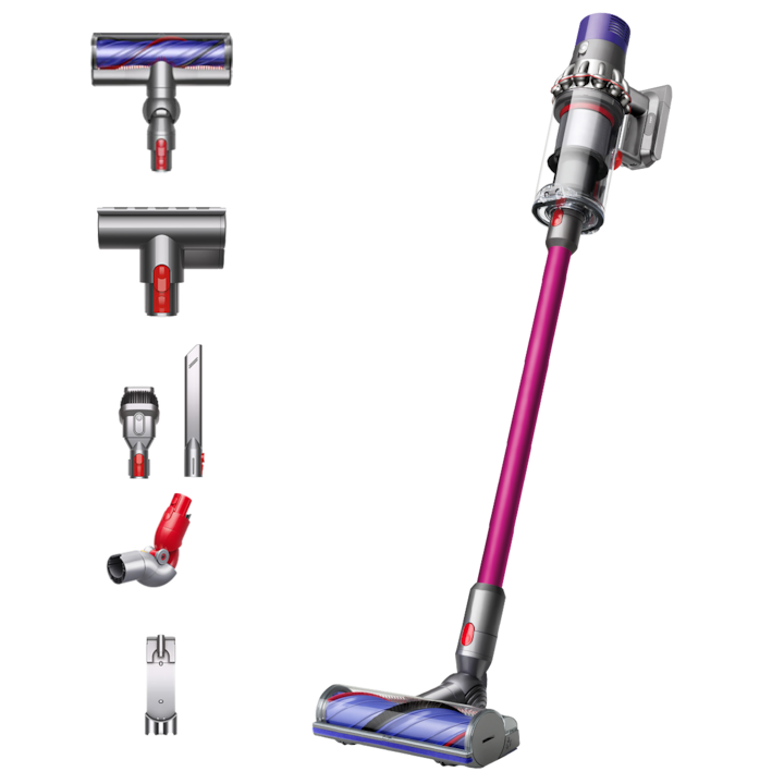 Reducere  RESIGILAT: Aspirator vertical Dyson Cyclone V10 Extra, 525W, 0.76 l, autonomie pana la 60 min, Gri/ Fuchsia