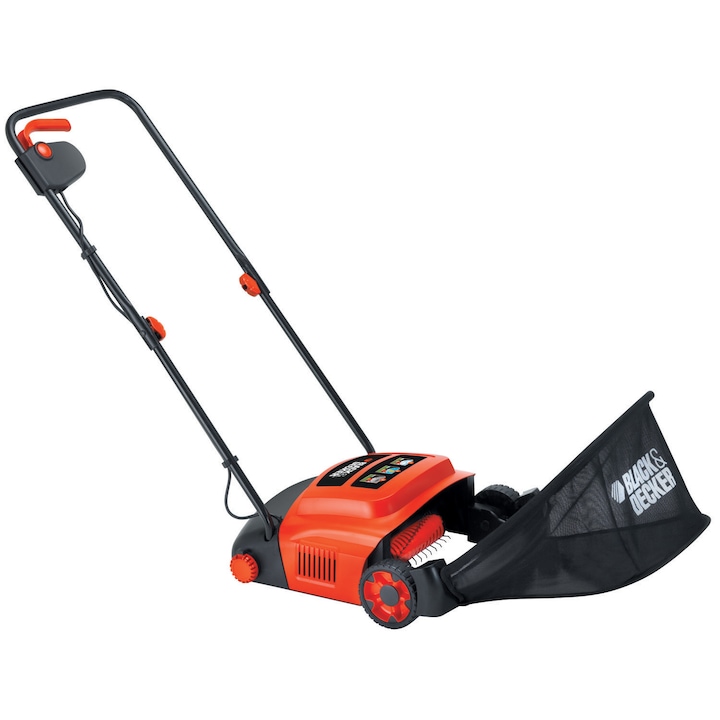 Reducere  RESIGILAT: Scarificator electric pentru gazon Black & Decker GD300, putere 600 W, latime lucru 30 cm, 3 trepte de scarificare, cos colector 30 l