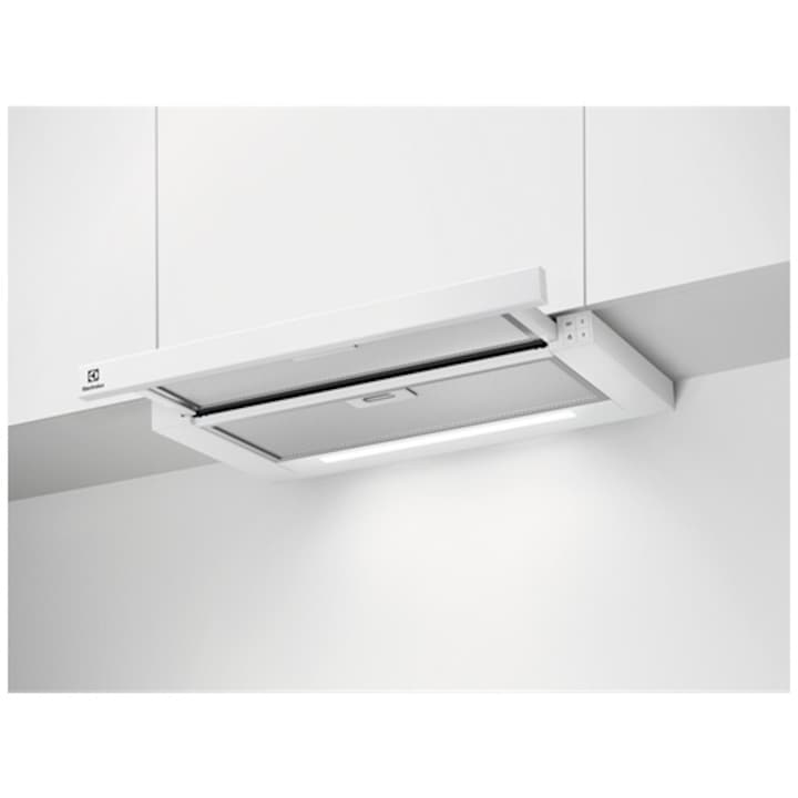 Reducere  RESIGILAT: Hota telescopica incorporabila Electrolux LFP616W, Putere de absorbtie 600 mc/h, 1 motor, 60 cm, Alb