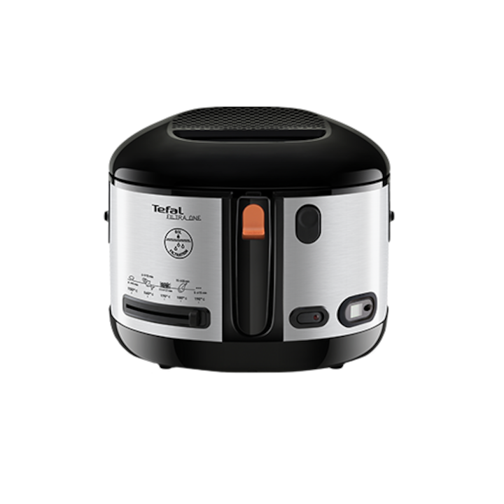 Reducere  RESIGILAT: Friteuza Tefal One Filtra Inox FF175D71, 1900 W, 2.1L, temperatura ajustabila 150-190°C, invelis antiaderent, inox/negru