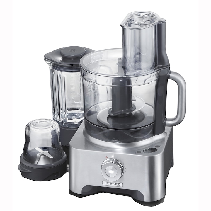 Reducere  RESIGILAT: Robot de bucatarie Kenwood MULTIPRO EXCEL FPM910, 1300W, 4L bol, 1.6L blender, Sistem Dual Drive, Argintiu