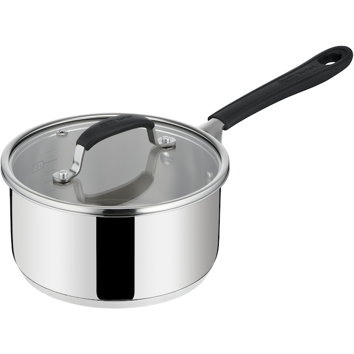 Reducere  RESIGILAT: Craticioara cu capac Tefal Jamie Oliver Home Cook, inox, inductie, 18 cm, 2.2 L