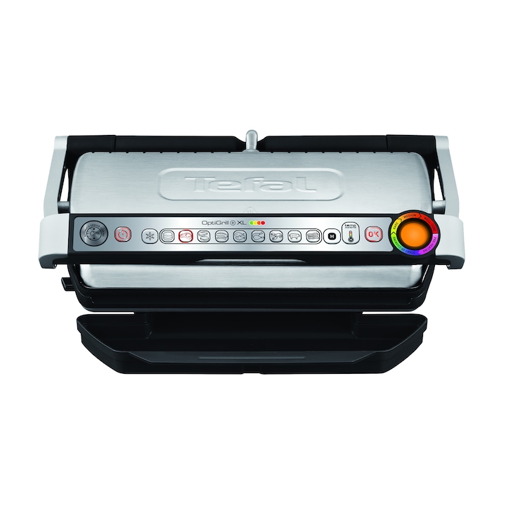 Reducere  RESIGILAT: Gratar electric Tefal GC724D12 OptiGrill+ XL Snacking & Baking, 2000W, 9 programe de gatire, indicator pentru nivelul de gatire, placi detasabile, argintiu