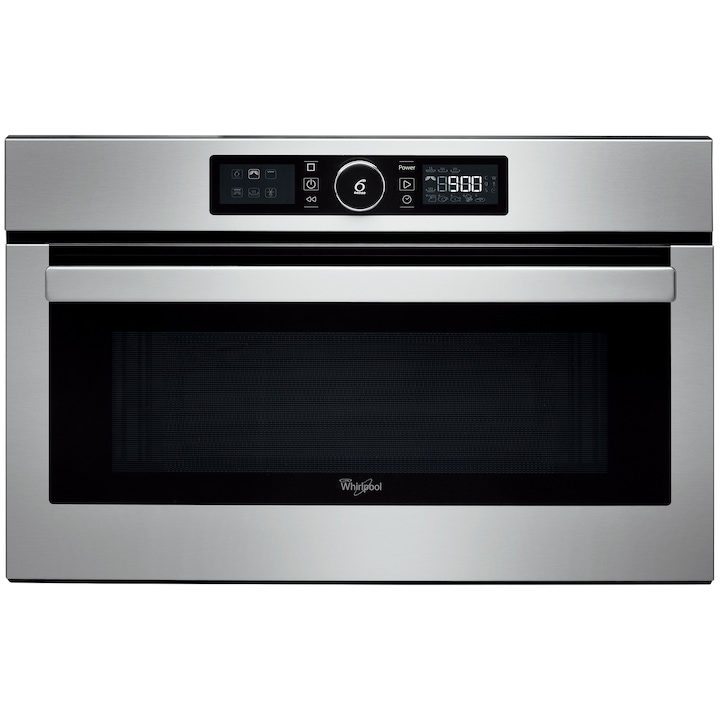 Reducere  RESIGILAT: Cuptor cu microunde incorporabil Whirlpool AMW 730 IX, 6th Sense, design Absolute, 31 l, 1000 W, 8 nivele putere, Grill, Timer, Touch control, Inox Antiamprenta