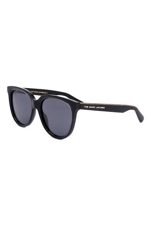 Reducere  RESIGILAT: Marc Jacobs – Ochelari de soare ovali cu lentile uni, Negru, 54-18-145