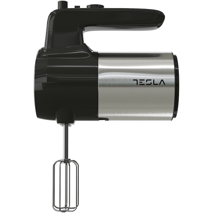 Reducere  RESIGILAT: Mixer de mana Tesla MX301BX, 300 W, 5 trepte viteza, turbo, negru/inox