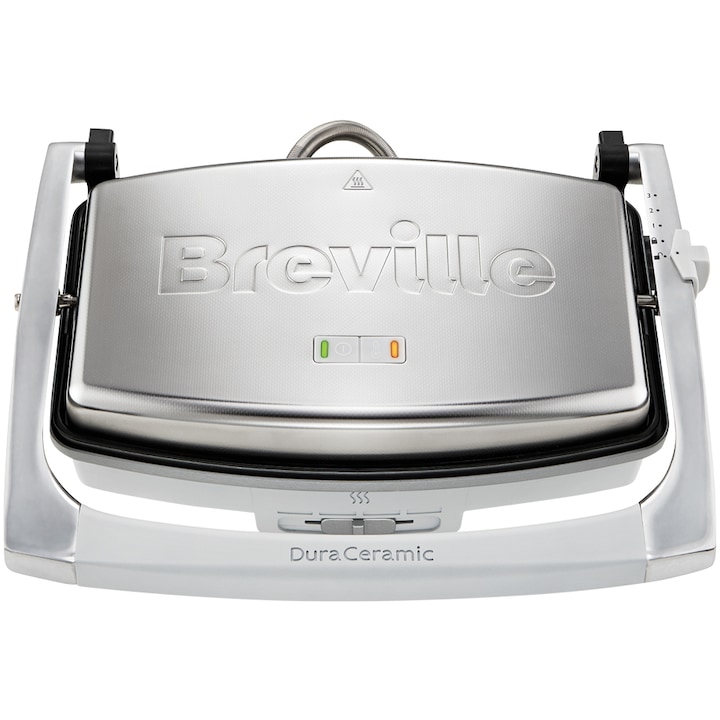 Reducere  RESIGILAT: Sandwich-maker Breville Panini VST071X-01, 1000 W, DuraCeramic, 2-3 sandwich-uri, Argintiu