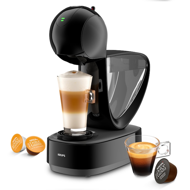 Reducere  RESIGILAT: Espressor cu capsule Krups NESCAFÉ® Dolce Gusto® Infinissima Touch KP270810, 1600W, 15 bari, capacitate rezervor 1.2L, 35 de retete, ecran LED, Negru