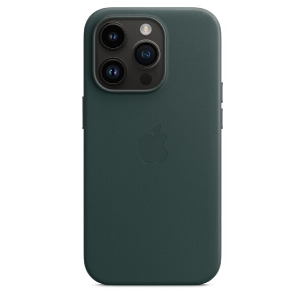 Reducere  RESIGILAT: Husa de protectie Apple Leather Case with MagSafe pentru iPhone 14 Pro, Forest Green