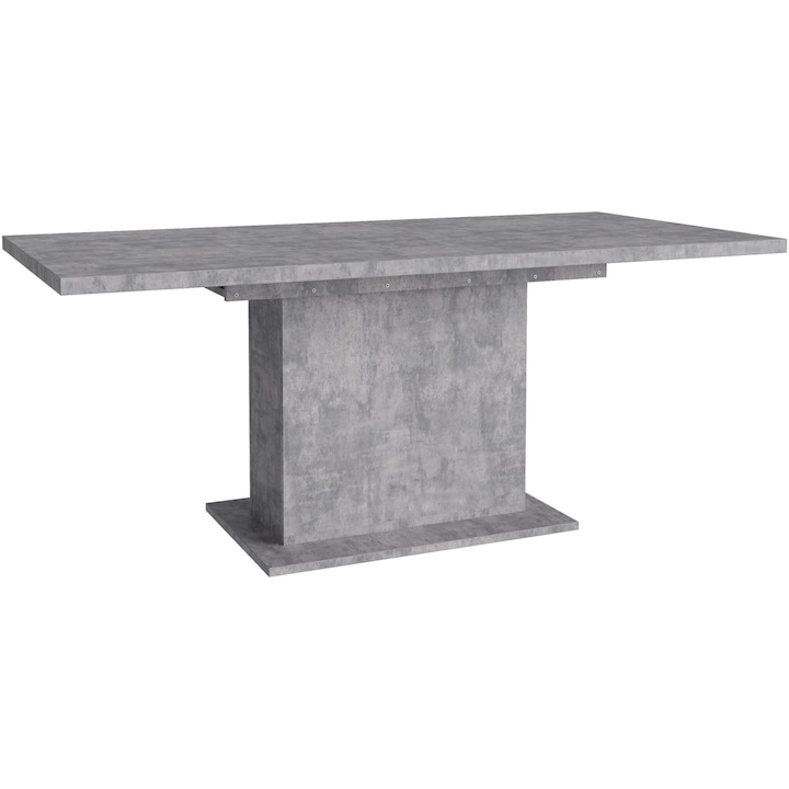 Reducere  RESIGILAT: Masa extensibila Forte Dining Tables, dimensiuni 160-200x 76.6x 90 cm, culoare beton optic gri deschis