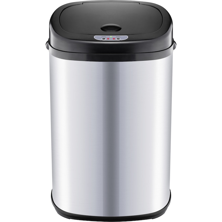 Reducere  RESIGILAT: Cos de gunoi cu senzor Lamart, 30L, inox/plastic, Argintiu/Negru