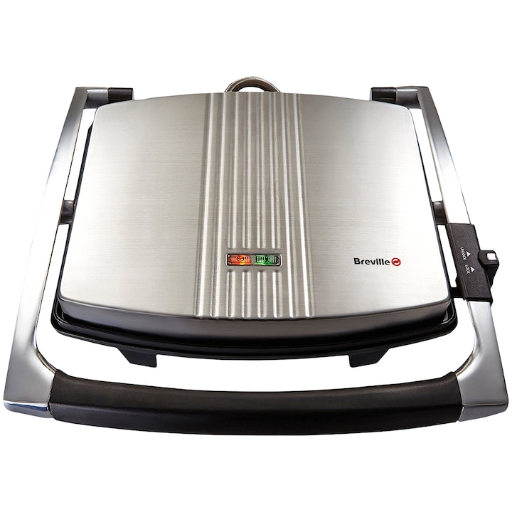 Reducere  RESIGILAT: Sandwich-maker Breville Panini Large VST026X-01, 2000 W, negru/ inox