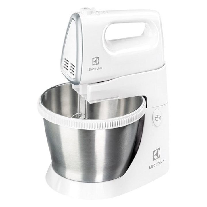 Reducere  RESIGILAT: Mixer cu bol Electrolux ESM3300, 450 W, 5 viteze, bol rotativ din inox, alb