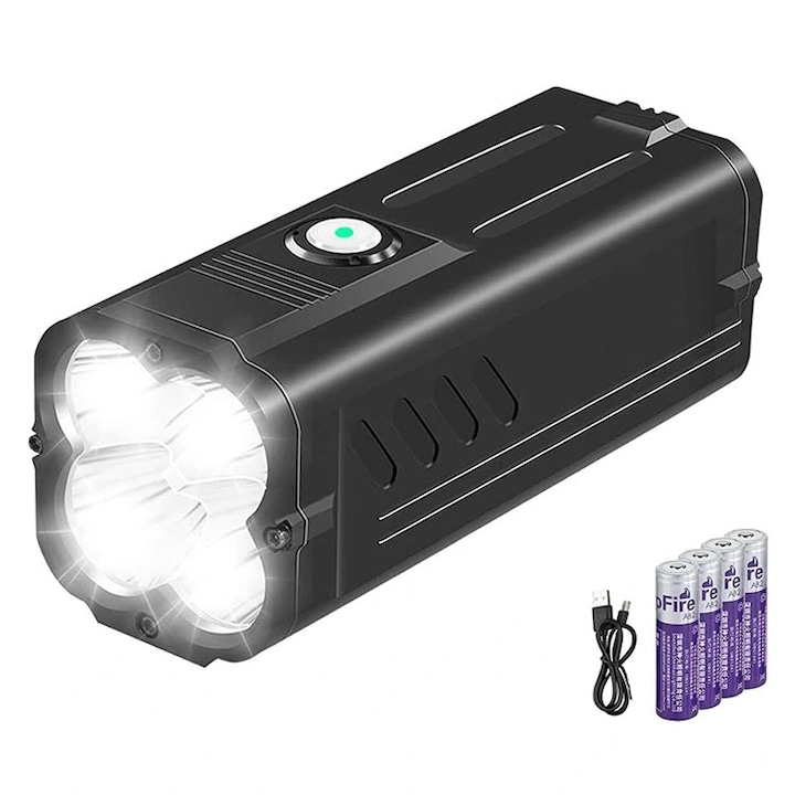 Reducere  RESIGILAT: Lanterna LED Superfire M20, 72W, 6000 lm, incarcare USB-C, acumulator 10400mAh, IP44, Aluminiu