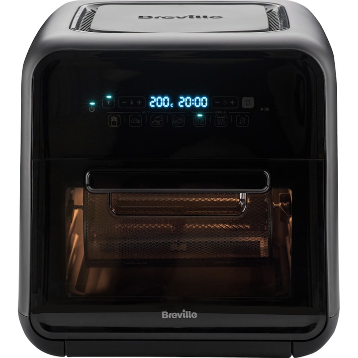 Reducere  RESIGILAT: Friteuza cu aer cald Breville Airfryer VDF127X-DIM, 2000W, capacitate 10.6 l, 7 programe, display digital, rotisor, negru