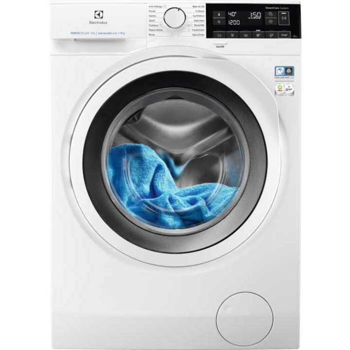 Reducere  RESIGILAT: Masina de spalat rufe Electrolux EW7F349PW, 9 kg, 1400 rpm, Clasa A, Motor Inverter, Display LED touch control, SteamCare, SensiCare, FreshScent, TimeManager, Alb