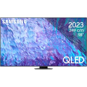 Reducere  RESIGILAT: Televizor Samsung QLED 98Q80C, 249 cm, Smart, 4K Ultra HD, 100 Hz, Clasa F