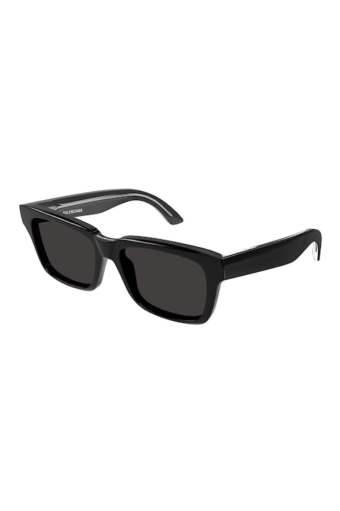 Reducere  RESIGILAT: Balenciaga – Ochelari de soare unisex cu lentile uni, Negru, 55-17-145