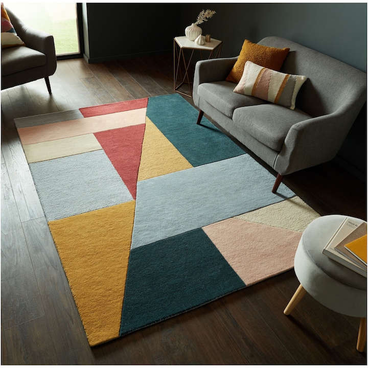 Reducere  RESIGILAT: Covor dreptunghiular Flair Rugs Alwyn, 160 x 230 cm, 3250 g/m², 100% Lana, Multicolor