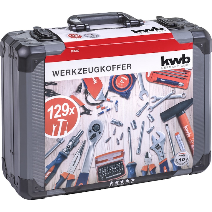 Reducere  RESIGILAT: Set de scule profesionale KWB, carcasa din aluminiu, 129 buc