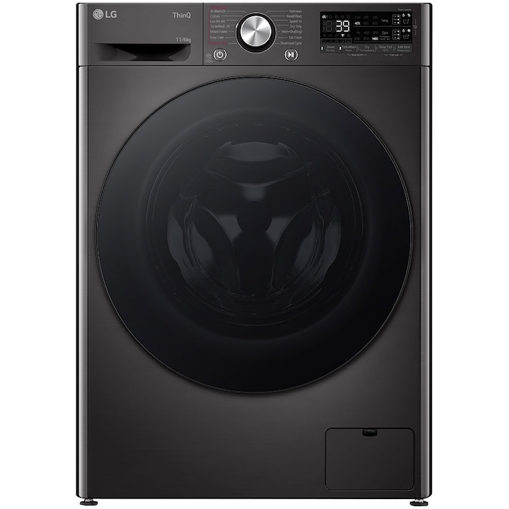 Reducere  RESIGILAT: Masina spalat cu uscator LG F4DR711S2BA, Spalare 11 kg / Uscare 6kg, 1400 RPM, Motor Direct Drive Inverter, Spa, Turbo Wash 39, Wi-Fi, Clasa D, Autodose, Negru