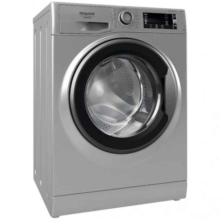 Reducere  RESIGILAT: Masina de spalat rufe Hotpoint ActiveCare NLCD 948 SS A EU N, 9 kg, 1400 RPM, Spalare apa rece, Child lock, Prespalare, Clasa A, Argintiu