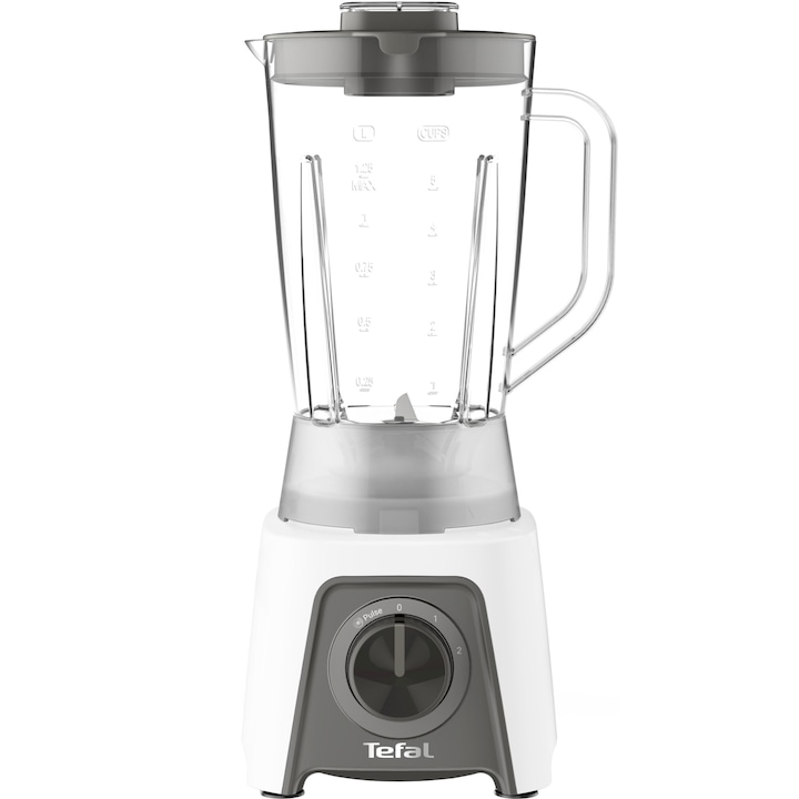 Reducere  RESIGILAT: Blender Tefal Blendeo+ BL2C0130, 450W, 1.25L, 2 viteze, functie Pulse, maruntire gheata, 4 lame detasabile, alb