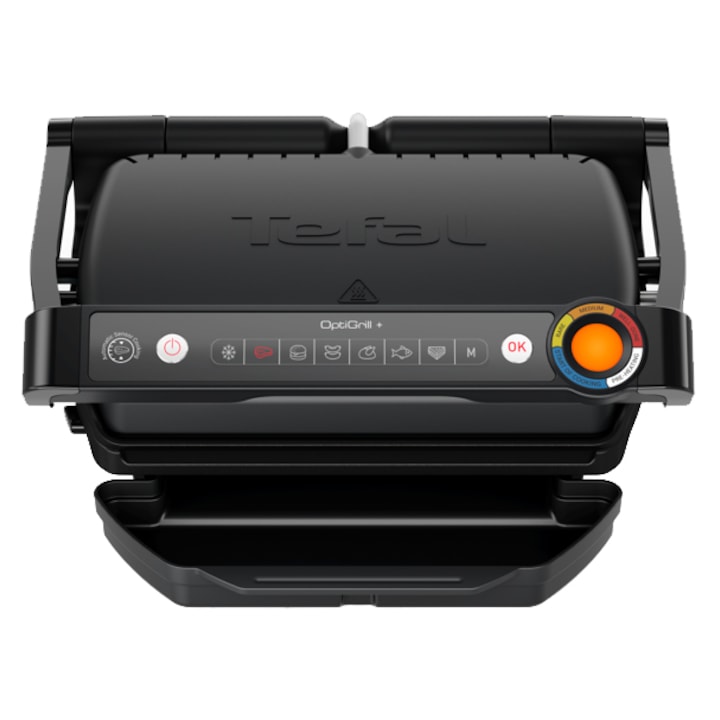 Reducere  RESIGILAT: Gratar electric Tefal OptiGrill+ GC717810, 2000W, 6 programe de gatire automate, indicator gatire, placi detasabile cu invelis antiaderent, negru