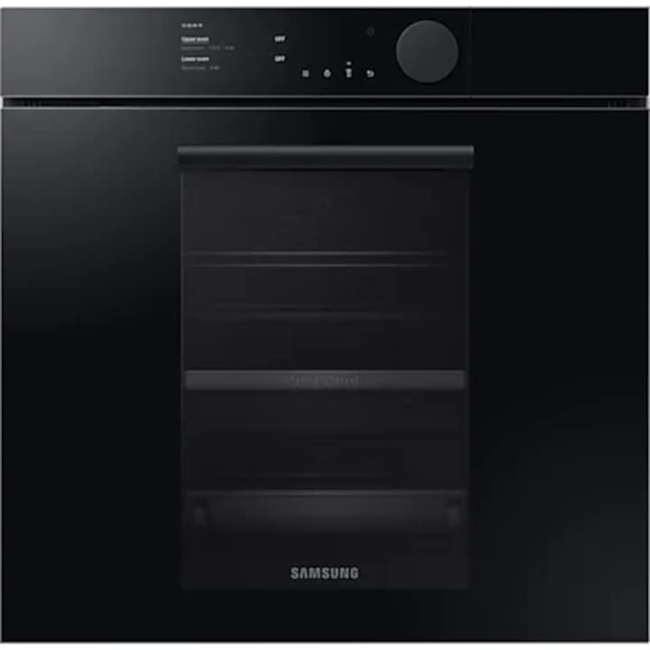 Reducere  RESIGILAT: Cuptor incorporabil Samsung NV75T8979RK/EF, Infinite Line, Electric, Autocurare pirolitica, 75l, Dual Cook, Ecran TFT 4.3″, WiFi, Sonda temperatura, Soft Close Door, Clasa A+, Negru