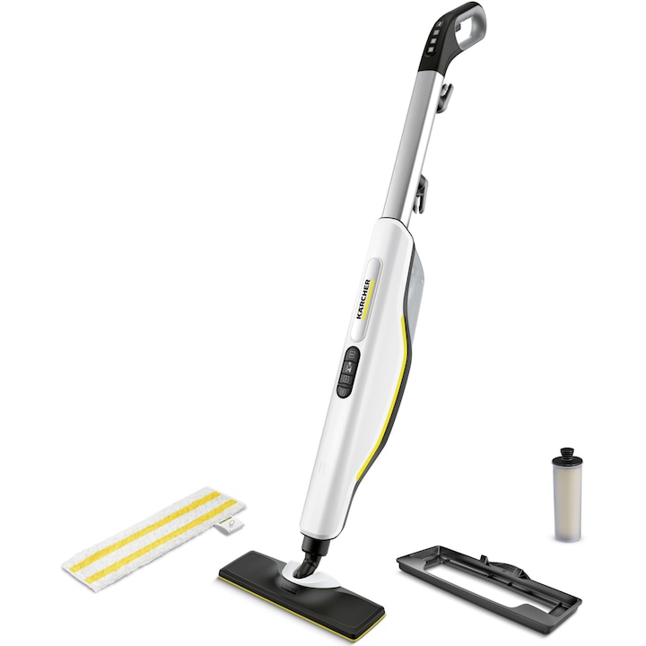 Reducere  RESIGILAT: Aparat de curatare cu aburi Karcher SC 3 EasyFix Upright, 1.513-530.0, 1600 W, rezervor 0.5 L, reglare abur, Alb/Negru