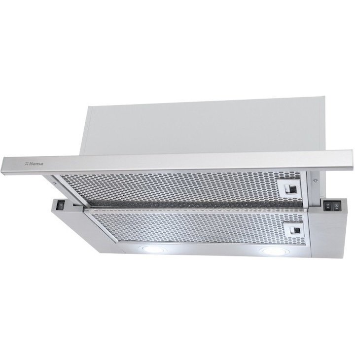 Reducere  RESIGILAT: Hota incorporabila telescopica Hansa OTP6241IH, Putere de absorbtie 500 m3/h, 1 motor, 60 cm, Inox