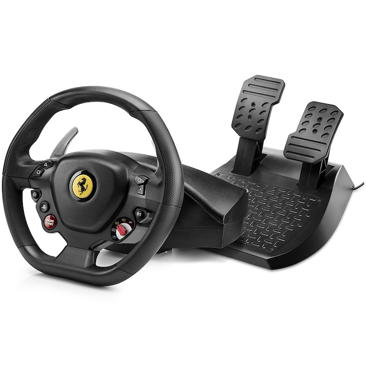 Reducere  RESIGILAT: Volan Thrustmaster T80 RW Ferrari 488 GTB pentru PlayStation 5, PlayStation 4, PC